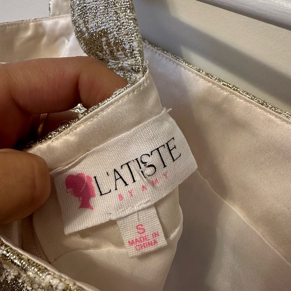 L’Atiste women Floral Embellished Midi Dress with sequin details small - Picture 7 of 8